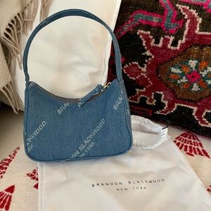 Brandon Blackwood Denim Logo Syl Bag- Brand NEW